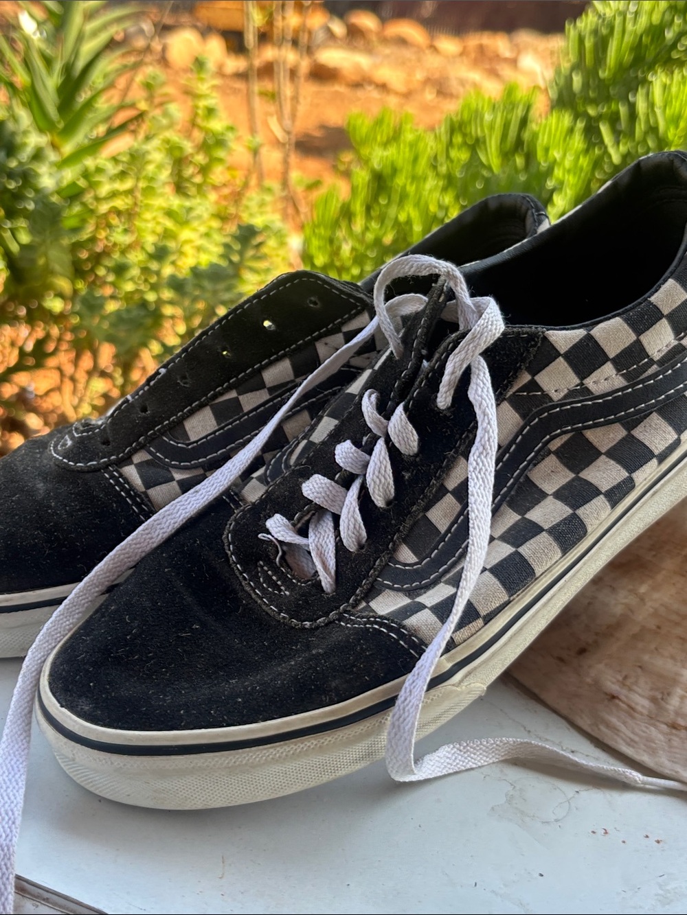 Vans Black & White Checkerboard Low-Top Sneakers - Picture 5 of 5